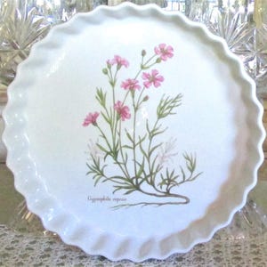 Vintage Portmeirion Gypsophila Repens 11&quot; Quiche Dish, Gift for Her, Excellent Condition!