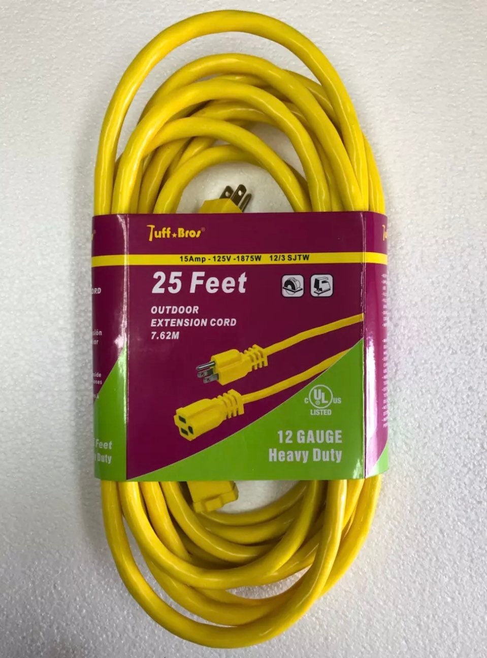 Heavy Duty 12 Gauge Outdoor Extension Cord 25 ft. 15 Amp 125V Etsy