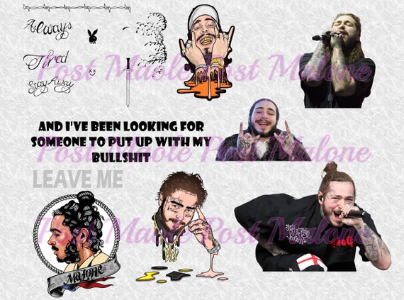 Post Malone Stencil Large