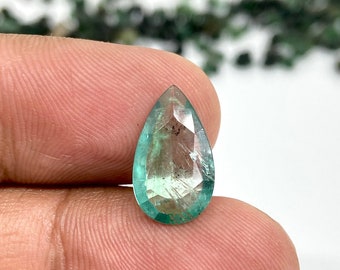 AAA Qualität Schöner Natürlicher Smaragd Pear Cut facettierter loser Edelstein, Erde abgebaut 100% natürlicher sambischer Smaragd 2.5 Karat 15 x 9 x 3 mm