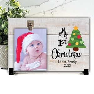 My First Christmas Personalized Picture Frame, My First Christmas Frame, Baby&#39;s first Christmas, First Christmas picture frame 2023