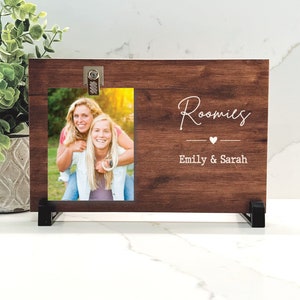 Roomies Frame, Roommate Gift, Gift Ideas for Roommate, Personalized Roomies Frames, Custom Wood Roomies Picture Frame, Background choice