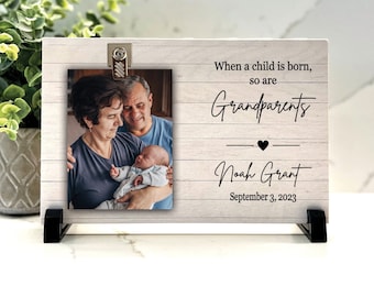 New Grandparent Gift Grandparent Picture Frame Grandparents Gifts Personalized Grandparents When a child is born so are grandparents