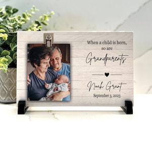 New Grandparent Gift Grandparent Picture Frame Grandparents Gifts Personalized Grandparents When a child is born so are grandparents