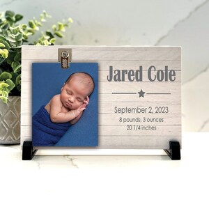 Personalized Baby Boy Frame, Wood Picture Frame, Baby Frame, Personalized Baby Gift, New Baby Gift, Nursery Decor, Mother&#39;s Day