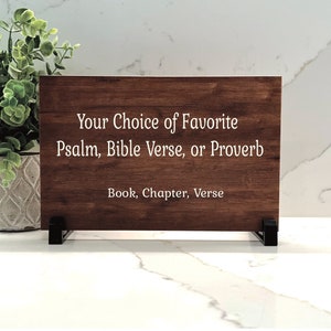 Bible Verse Sign. Custom Christian Home Decor. Choose your Favorite Bible Passage, Psalm, Proverb, Verse, Scripture - Wood Color Choice