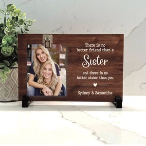 Sisters Frame, Sisters Gift, Gift Ideas for Sisters, Personalized Sister Frames, Custom Wood Sisters Frame, Background choice