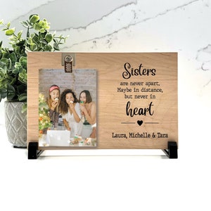 Sisters Frame, Sisters Gift, Gift Ideas for Sisters, Personalized Sister Frames, Custom Wood Sisters Frame, Background choice