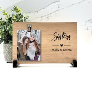 Sisters Frame, Sisters Gift, Gift Ideas for Sisters, Personalized Sister Frames, Custom Wood Sisters Frame, Background choice