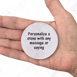 BUY ONE- Get One FREE - Custom Stone - Personalized Stone with Printed Word, Message or Image - Custom Rock - Personalized Round Stone
