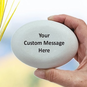 Custom Stone - Personalized Stone with Word or message - Custom Rock - Personalized Faux Stone - Custom Gift Stone - Custom Printed Stones