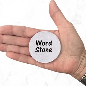 Word Stones - Printed Stones for Wedding Party Favors & Promotional Gifts. Serenity Stones, Custom Rocks, and Worry Stones