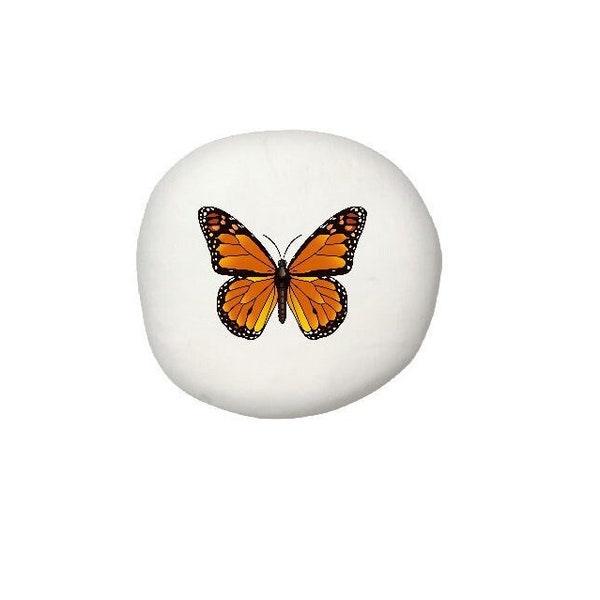 Butterfly Stone- Choice of Size - Pocket Rock - Butterfly Trinket - Worry Stone - Keepsake - Lucky Rock- Friend - Encouragement - Monarch