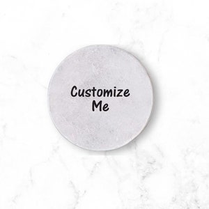 Custom Stone - BUY ONE Get One FREE - Personalized Stone with Printed Word, Message or Image - Custom Rock - Personalized Round Stone