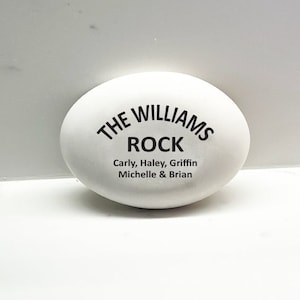 Family Rock - Personalized Rock with Family Names - Custom Rock - Personalized Stone- Fun Gift for any Family - Custom Printed Rock