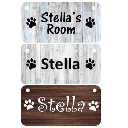 Dog Name Plate Crate Pet Tag Doghouse Sign Kennel Pet Etsy