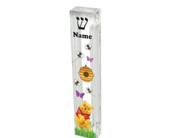 Personalized Winnie the Pooh Mezuzah - Acrylic New Baby Gift
