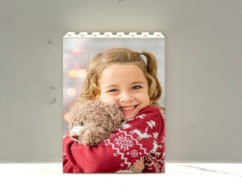 Custom Photo Brick Puzzle made from Lego Compatible Bricks, Personalized Building Blocks Puzzle, Unique photo gift idea