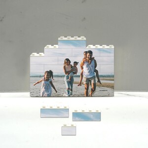 Personalized custom puzzle for Adults or kids, Small Horizontal Photo Block Puzzle made from Lego Compatible Bricks, Unique photo gifts