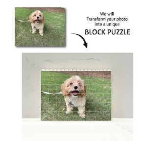 Custom Photo Brick Puzzle | Personalized Building Blocks | Unique Portrait Photograph Gift for family, couples, kids, friends