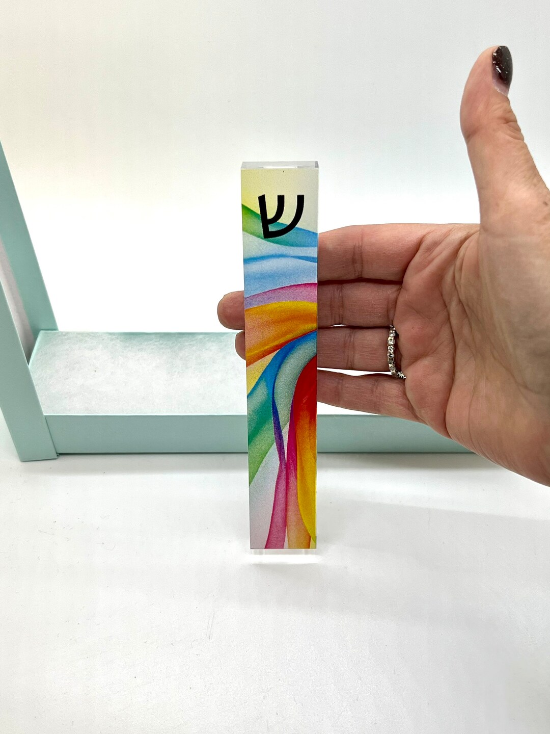 Personalized Mezuzah With or Without Name Colorful Acrylic Mezuzah