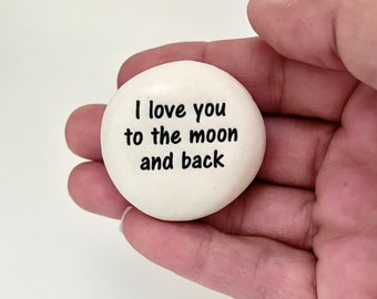 Custom Pocket Stone - Personalized Handcrafted Stone with the Wording of your choice - Custom Rock - Personalized Rock - Custom Gift Stone