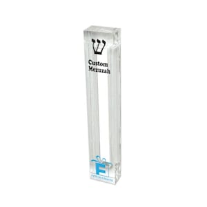 Custom Mezuzah - Create a custom Acrylic Mezuzah - Modern Mezuzah - Personalized Judaica Gift - New Baby Gift - New Home Gift