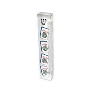 Mahjong Mezuzah - Mahjong Joker Mezuzah - Acrylic Mezuzah - New Home Gift - Mahjong Theme Mezuzah - Mahjong Player Gift