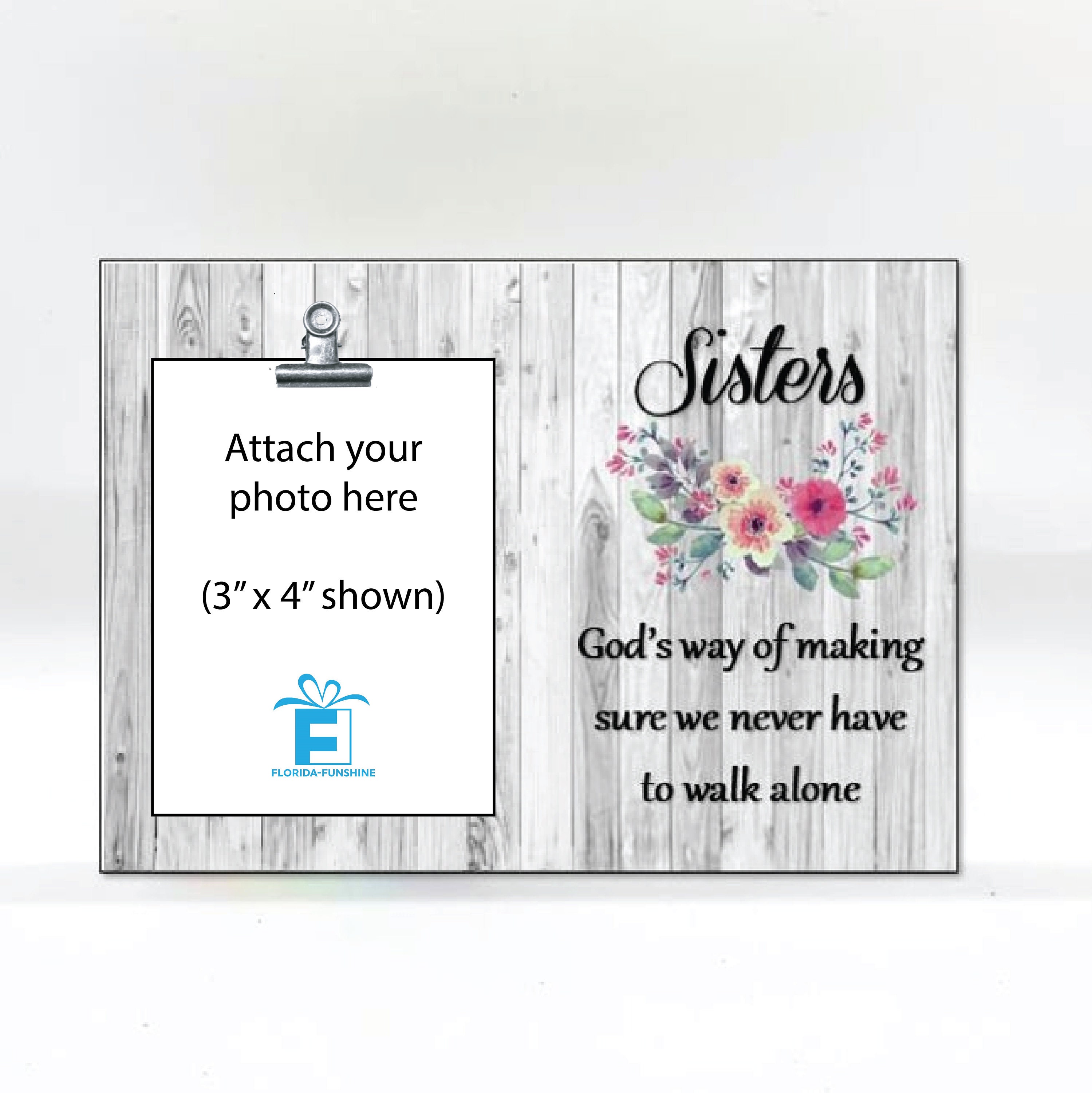 Sisters Clip Picture Frame 5x7 Sister photo Etsy