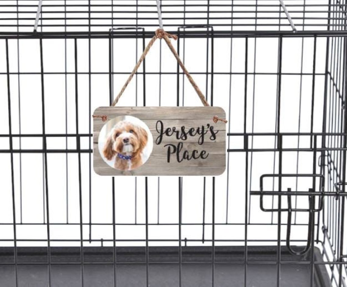 Dog Crate Name Sign 3x6 Aluminum Sign for pets' crate Etsy