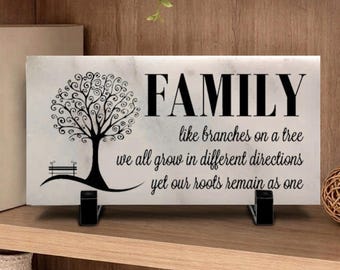 Family Stone -  Stone - Family like branches on a tree - Family Tree Gift Stone - Family Gift - Family Love