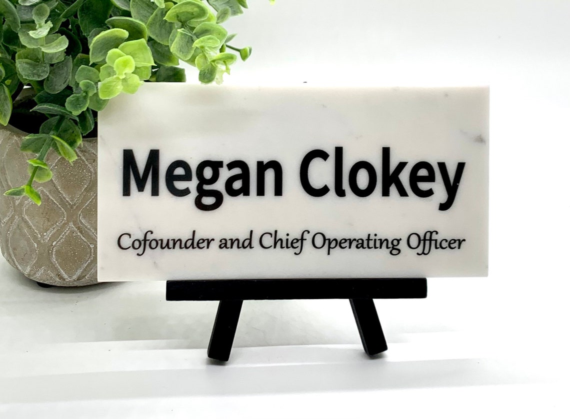 Personalized Marble Desk Name Plate Marble Stone Desktop Etsy