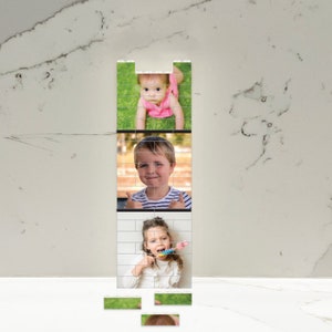 Custom Photo Strip Puzzle, Personalized Building Blocks, Unique Photo Gift for family, couples, kids, friends, Valentines day Brick Puzzle