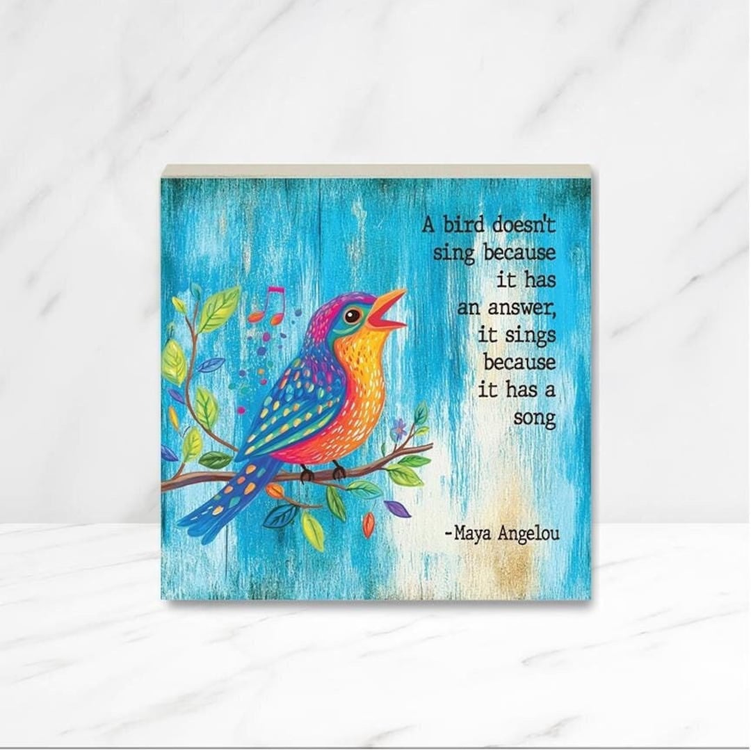 Custom Bird Art and Quote, Uplifting Inspirational Gift, Your Custom ...
