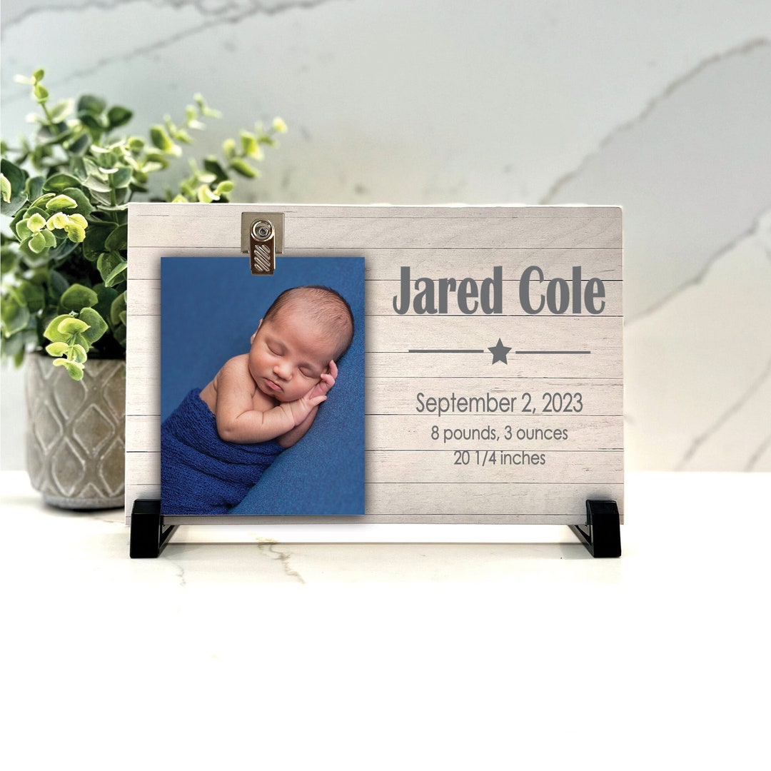 Personalized Baby Boy Frame, Wood Picture Frame, Baby Frame ...