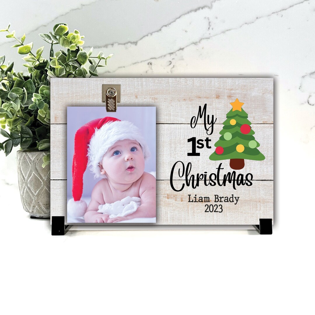My First Christmas Personalized Picture Frame My First Etsy