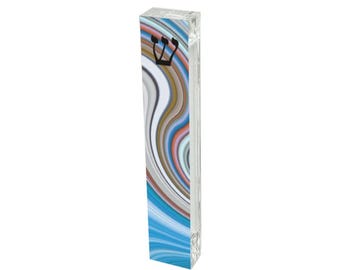 Colorful Abstract Acrylic Mezuzah - Personalized New Home Judaica Gift