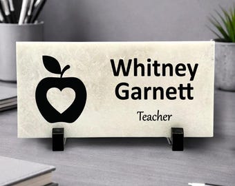 Teacher Marble Desk Name Plate