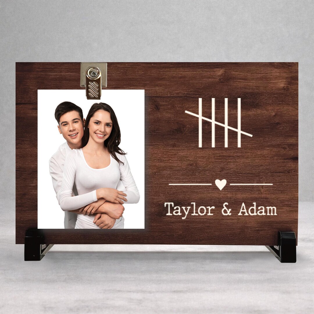 5th Anniversary Gift | Personalized Wood Picture Frame - Etsy