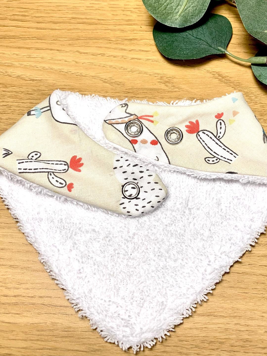 Bandana style bibs set of three personalised rabbits llamas Etsy