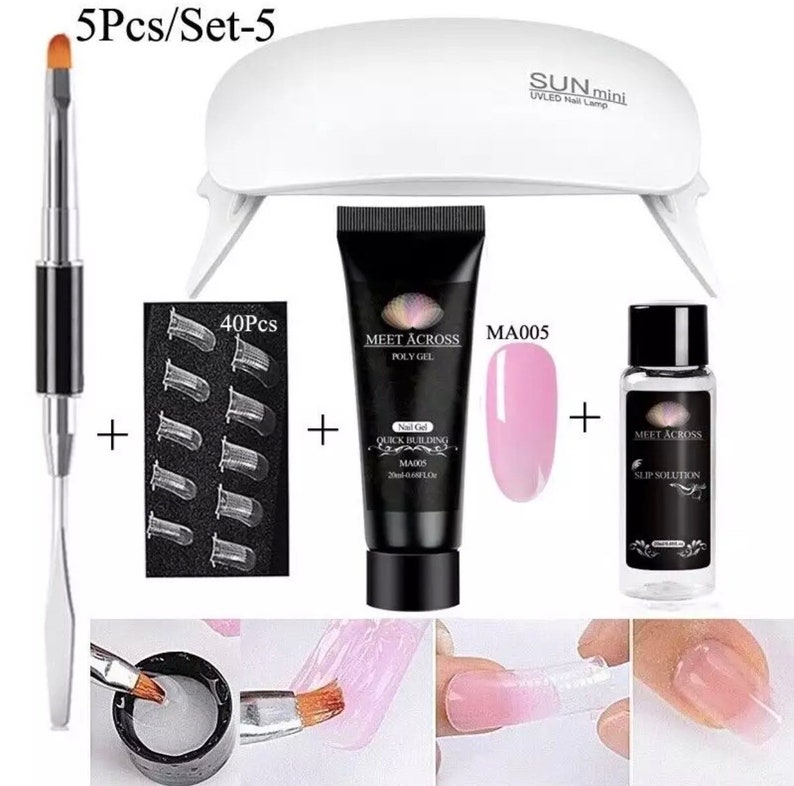 Polygel Nail Kit with led uv light Christmas or Birthday Etsy