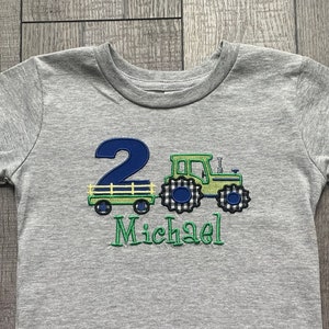 John Deere Tractor Birthday Shirt Applique Boy or Girl