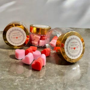 Sweet Hearts Wax Melts, Valentine’s Wax Melts, Valentine’s Day Gift, Heart Shaped Melts, Soy Wax Melts