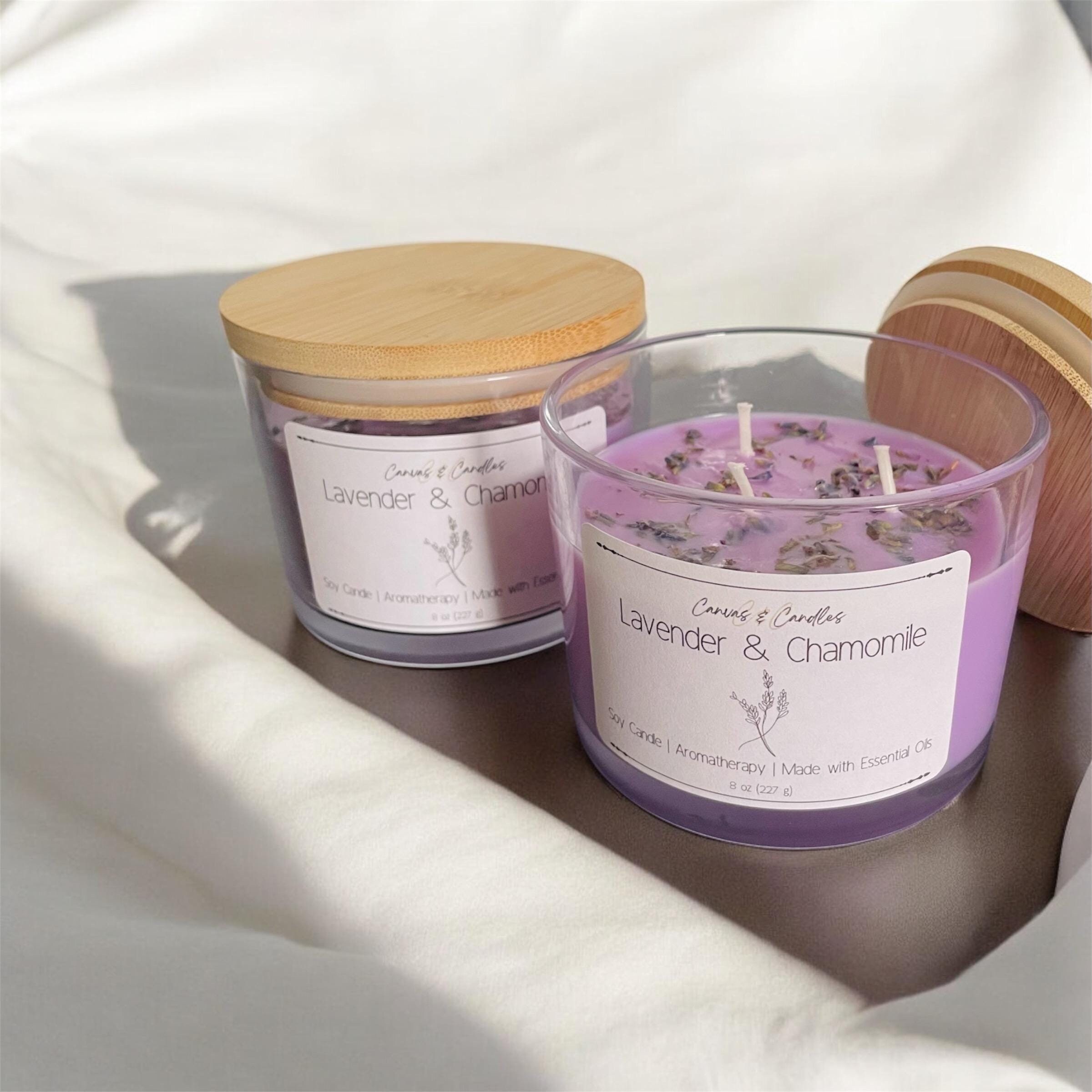 Lavender Scented Candle, Chamomile Scented Candle, Soy Wax Candle, Aromatherapy Fragrances