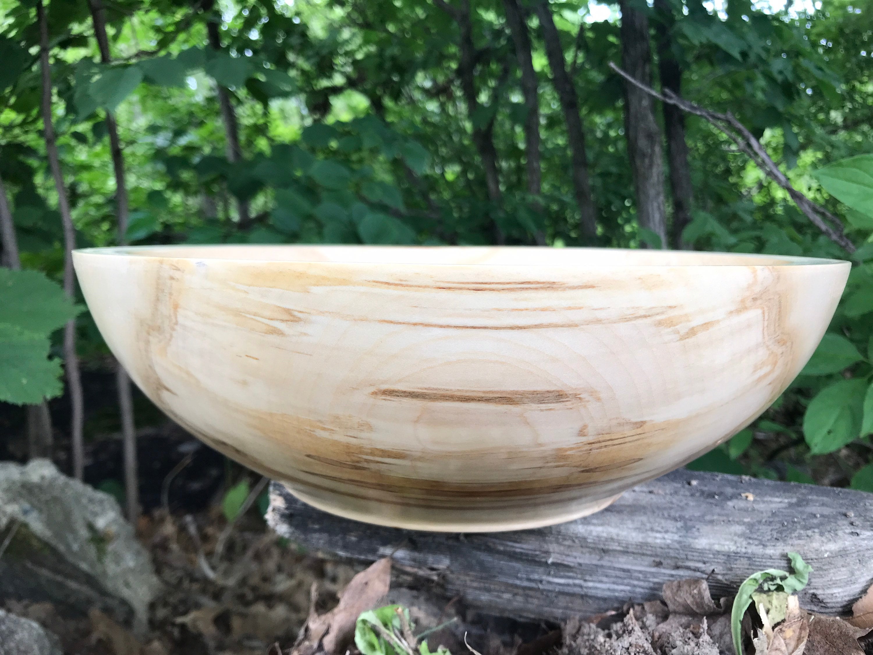 Large Wooden Bowl Popple Large Wooden Salad Bowl Wood Bowl Etsy