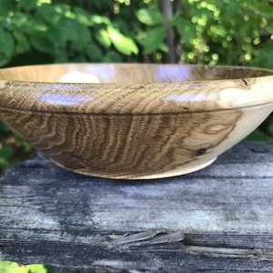 White oak bowl, wood bowl, wooden bowl