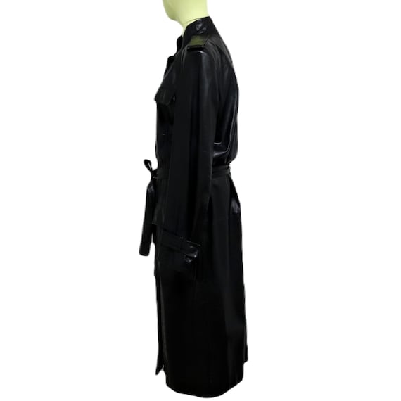 Auth GUCCI Tom Ford Black Leather Coat| Vintage Gucci Leather