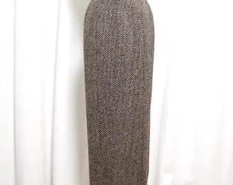 Saia de tweed Chanel 1998A | Saia longa de lã Chanel 98A vintage autêntica, totalmente forrada | Boutique Chanel, fabricada na França