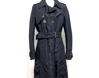 VERSACE Trench | Authentic Vintage Versace Cult Medusa Coat | Nylon Designer Overcoat | Warm Lined Coat| Winter Women Coat | size 44/ 10