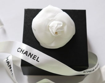DIY, How to Make Chanel Style White Camellia Flower, Ribbon Art